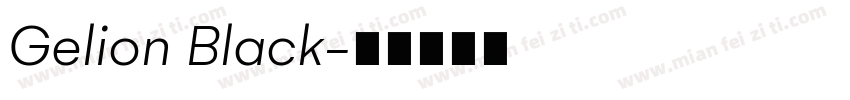Gelion Black字体转换